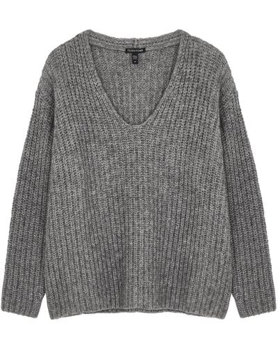 Eileen Fisher Grey Chunky-knit Jumper