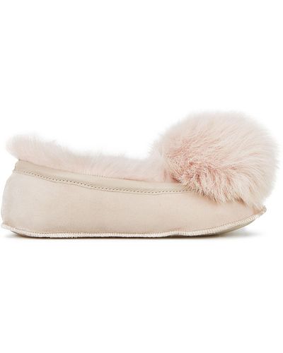 Gushlow & Cole Shearling Ballet Slippers - Pink