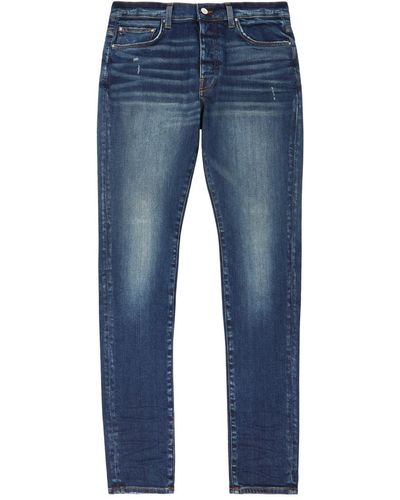 Amiri Mx1 Distressed Skinny Jeans - Blue