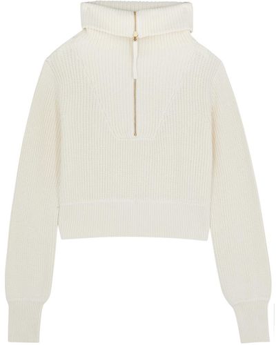 Varley Mentone Half-zip Cotton Sweater - White