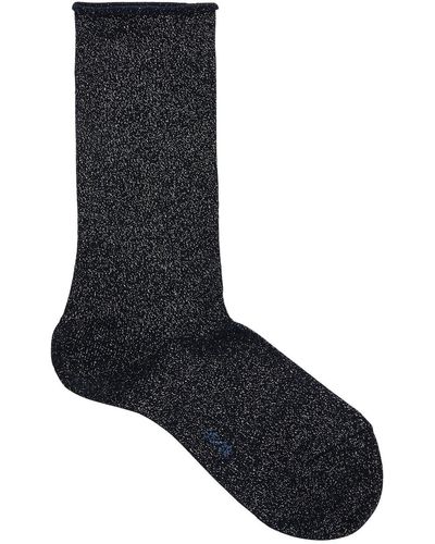 FALKE Shiny Metallic-weave Socks - Black