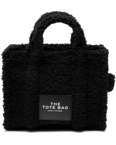 Marc Jacobs The Teddy Medium Faux Shearling Tote Bag - Black