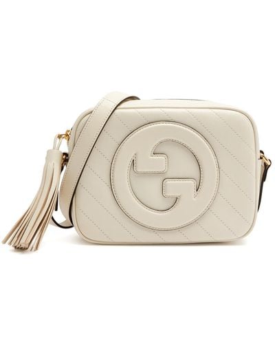 Gucci Blondie Leather Camera Bag - Natural