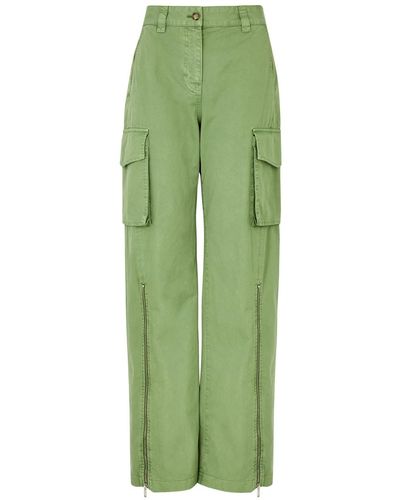 Stella McCartney Cotton Canvas Cargo Pants - Green