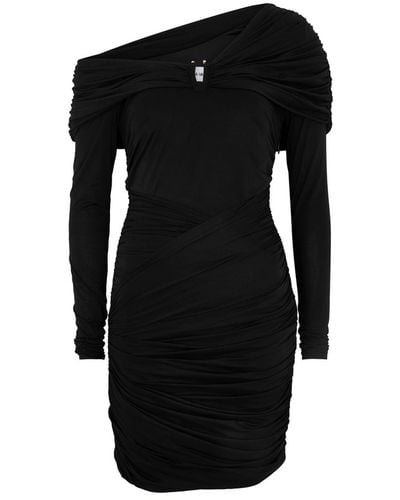 Rebecca Vallance Madison Ruched Jersey Mini Dress - Black