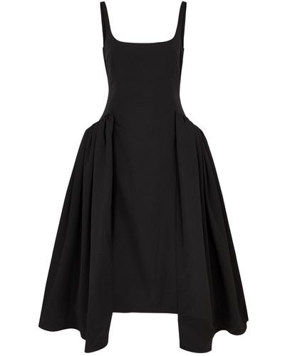 16Arlington Vezile Taffeta Midi Dress - Black