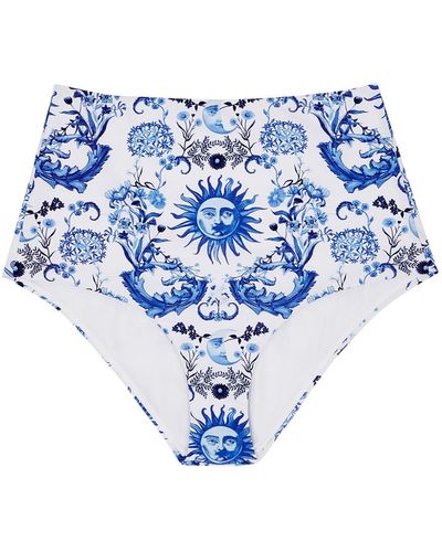 Borgo De Nor Vita Printed Bikini Briefs - Blue
