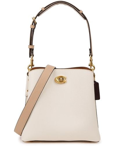 COACH Willow Leather Bucket Bag - Natural