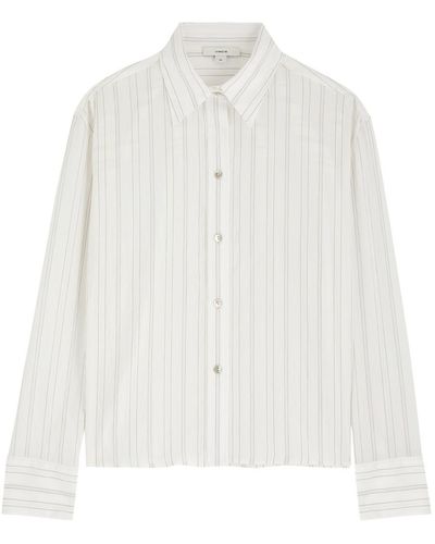 Vince Striped Woven Shirt - White