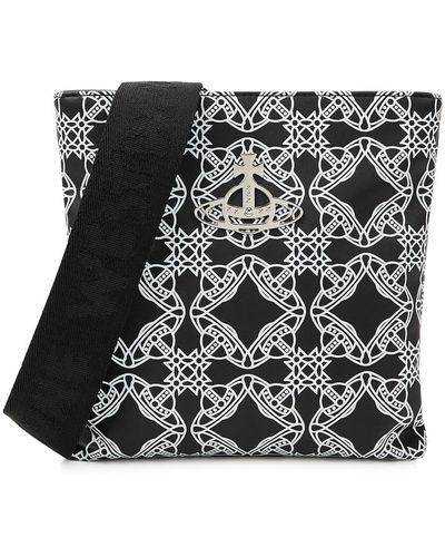Vivienne Westwood Squire Printed Vegan Leather Cross-Body Bag - Black