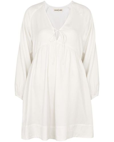 Casa Raki Barbi Woven Mini Dress - White