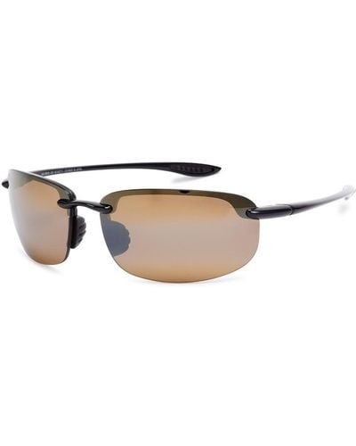 Maui Jim Ho'okipa Rimless Wrap-around Sunglasses - Black