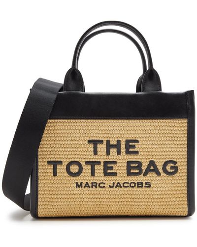 Marc Jacobs The Tote Mini Straw Tote - Black