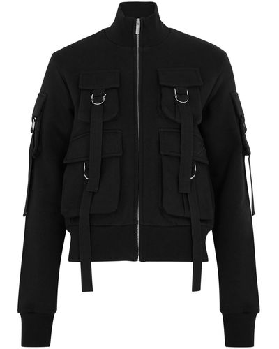 Blumarine Paneled Cotton Jacket - Black
