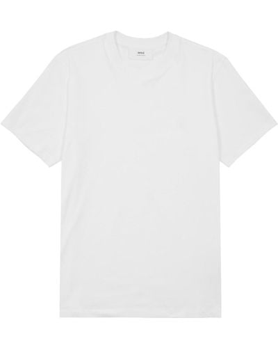 Ami Paris Logo-embroidered Cotton T-shirt - White