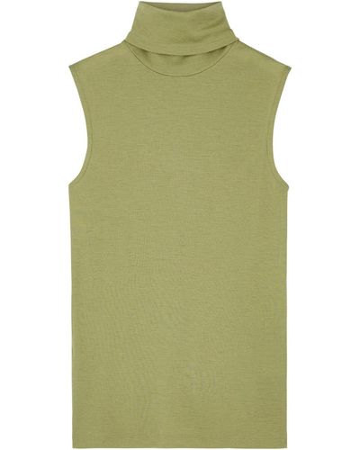 Rohe Roll-neck Wool Top - Green