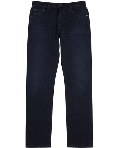 Citizens of Humanity Gage Dark Straight-Leg Jeans, Jeans, Spandex - Blue