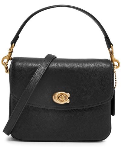 COACH Cassie 19 Leather Cross Body Bag, Leather Bag - Black
