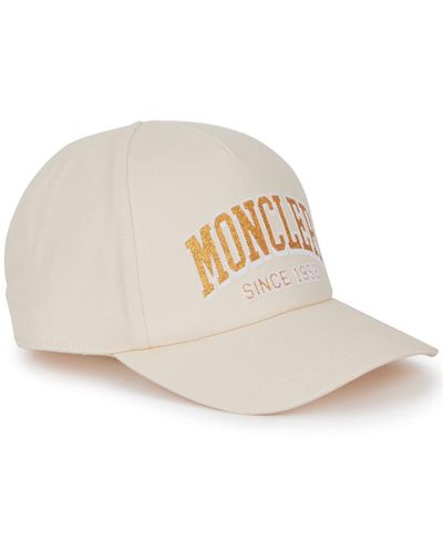 Moncler Logo-appliqué Cotton-twill Cap - White
