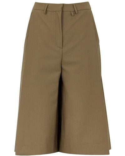 Palmer//Harding Entwine Olive Woven Culottes - Green