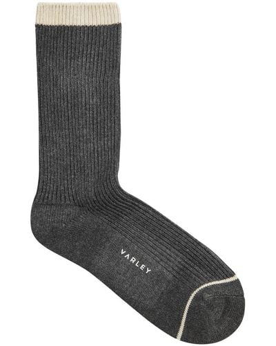 Varley Kerry Ribbed Jersey Socks - Grey