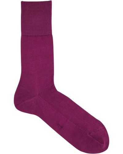 FALKE Tiago Stretch-cotton Socks - Purple