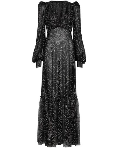 The Vampire's Wife The Royal Sorceress Glittered Tulle Gown - Black