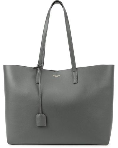 Saint Laurent East West Grained Leather Tote, Tote Bag - Grey
