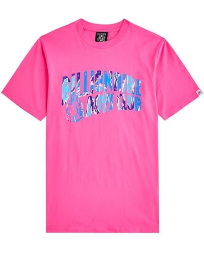 BBCICECREAM Camo Arch Logo Cotton T-Shirt - Pink
