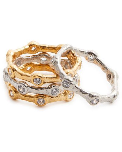 Joanna Laura Constantine Waves Crystal-embellished Ring - White