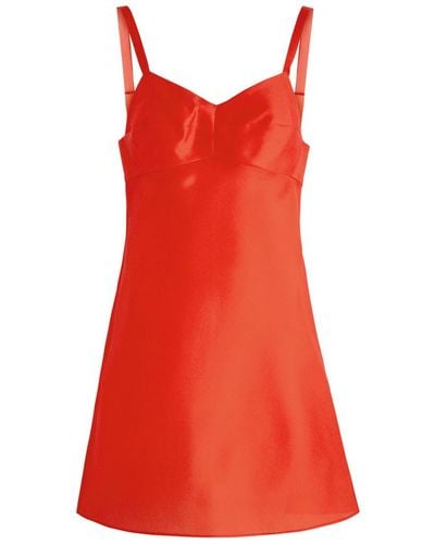 Khaite Eli Silk-Organza Mini Dress - Red