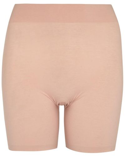 Wolford Stretch Cotton Control Shorts - Natural