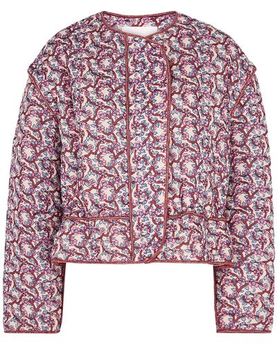 Isabel Marant Isabel Marant Étoile Gelio Floral-print Quilted Cotton Jacket - Red