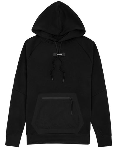 On Shoes Hooded Stretch-jersey Sweatshirt - Black