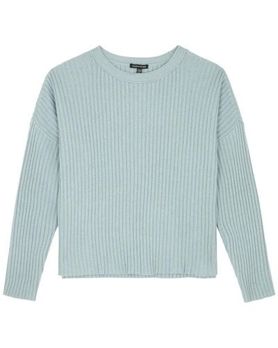 Eileen Fisher Ribbed Cotton-blend Sweater - Blue