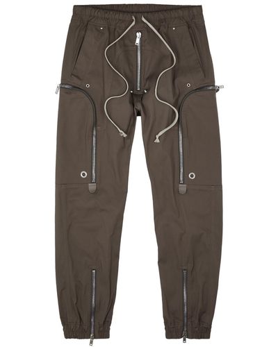 Rick Owens Bauhaus Stretch-cotton Cargo Pants - Gray