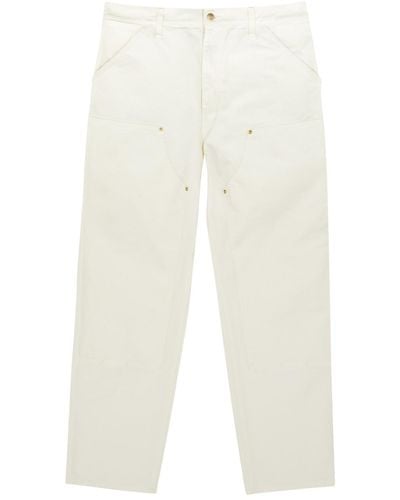 Carhartt Double Knee Canvas Trousers - White