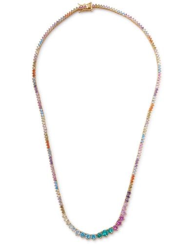 Fallon Candy Rivière Crystal-embellished Necklace - Metallic