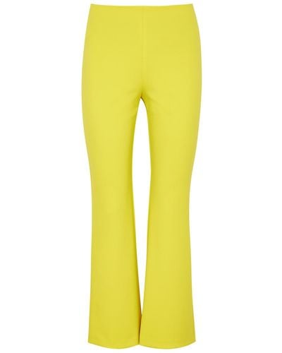 Alice + Olivia Rmp Bootcut Stretch-Jersey Trousers - Yellow