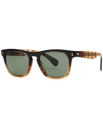 Oliver Peoples Square-Frame Sunglasses - Green