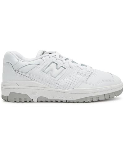 New Balance 550 Paneled Leather Sneakers - White