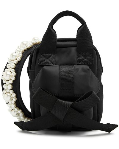 Simone Rocha Embellished Nylon Cross-body Bag - Black