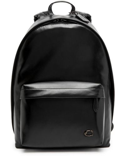 COACH Hall Leather Backpack - Black