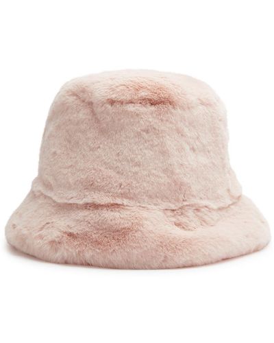 Jakke Hattie Faux Fur Bucket Hat - Pink