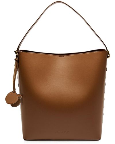 Stella McCartney Lace-up Faux Leather Tote - Brown