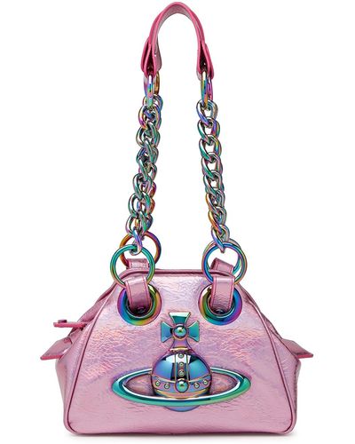 Vivienne Westwood Archive Iridescent Vegan Leather Shoulder Bag - Pink