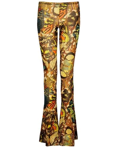 Jean Paul Gaultier Papillon Printed Tulle Pants - Metallic