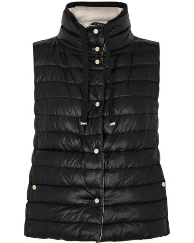 Herno Ultralight Reversible Quilted Shell Gilet - Black