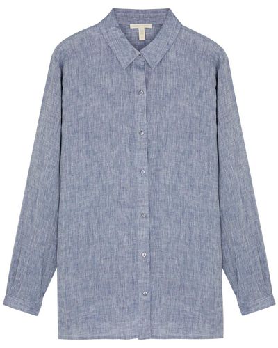Eileen Fisher Linen Shirt - Blue
