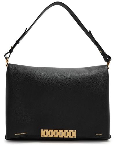 Victoria Beckham Chain Xl Leather Shoulder Bag - Black